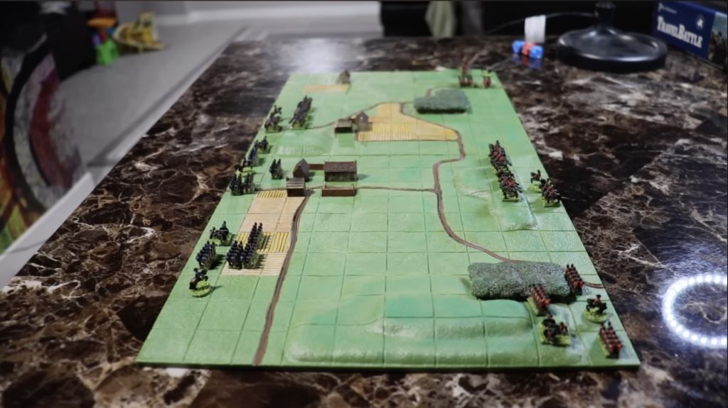 Jeu De Figurines Travel Battle - Boîte De Jeu Complète Avec 2 Armées Napoléoniennes, Terrains 3D - Échelle 8mm